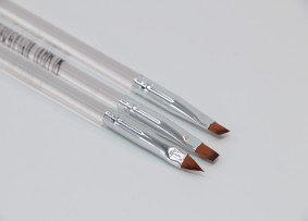 Global Fashion 3 Parçalı Jel Fırça Seti, Şeffaf, Uzun Saplı