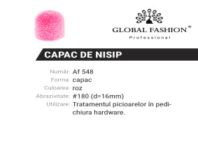 Pedikür aşındırıcı kapaklar, 16*25 mm, #180, pembe, 1 adet.