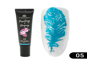 Global Fashion Jel Boya Damgalama ve Çin Boyama için, Turkuaz, 8 ml 05