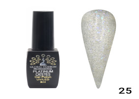 Kedi Gözü Jel Cila Platin 25