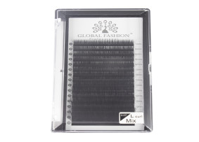 Global Fashion Premium Kirpikler Karışık Şerit Kirpik Seti (7-15 mm) Uzunluk 0,07