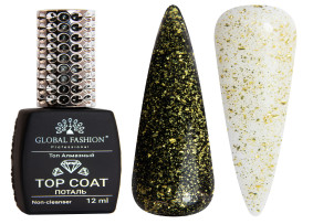 Açık Altın Folyo top coat, 12 ml, yapışkan tabaka içermez