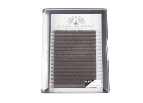 Global Fashion Premium Lashes Karışık Şerit Kirpik Seti (7-13 mm) C 0.10, Bitter Çikolata