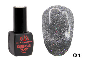Disco Cateyes Global Fashion Jel Cila, 8 ml, yansıtıcı, 001