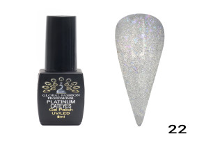 Kedi Gözü Jel Cila Platin 22