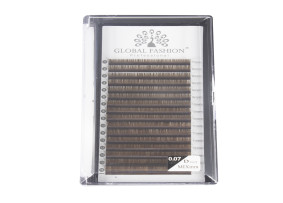 Global Fashion Premium Lashes Karışık Şerit Kirpik Seti (7-13 mm) D 0.07, Siyah