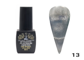 Kedi Gözü Jel Cila Platin 13