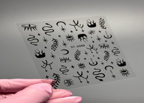 Kendinden yapışkanlı etiketler, siyah, ST-2040