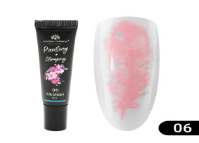 Global Fashion Jel Boya Damgalama ve Çin Boyama İçin, Açık Pembe, 8 ml 06