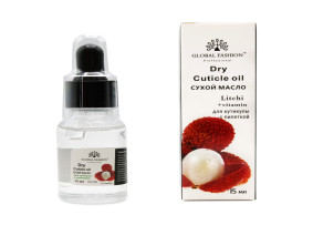 Global Fashion Lychee Kokulu Kuru Tırnak Eti Yağı Damlalıklı, 15 ml