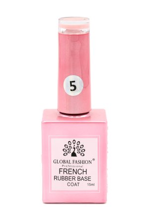 Kauçuk Baz Kat Fransız Jel Cilası, 15 ml, Global Fashion 05