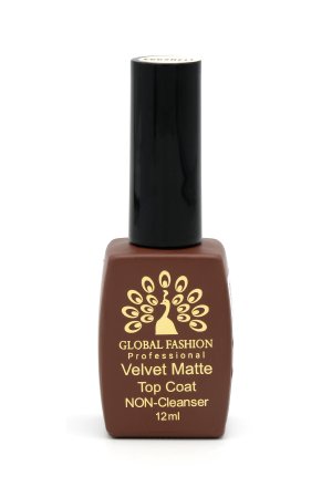 Yapışkan bir tabaka bırakmayan mat top coat, Top Matte Velvet, 12 ml