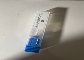 Seramik tırnak eti itici, mavi çentik, M 3/32 Küçük Koni (M)