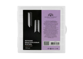 Tırnak modelleme için kemerli tekrar kullanılabilir formlar, 120 adet.