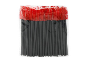 50 adet düz vidalı fırça, kırmızı