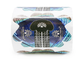 Tek kullanımlık manikür kalıpları, 300 adet, tavus kuşu