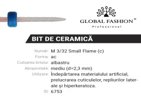 Seramik tırnak eti makası M 3/32 Küçük Alev (c)