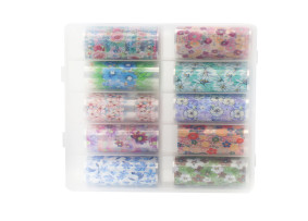 Tırnak folyosu çiçek seti (10 adet)